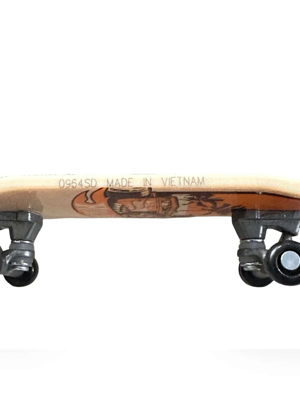 Hot Wheels Fingerboard Mini Skateboard Orange Hot Rod Skull Palm Trees Tech Deck